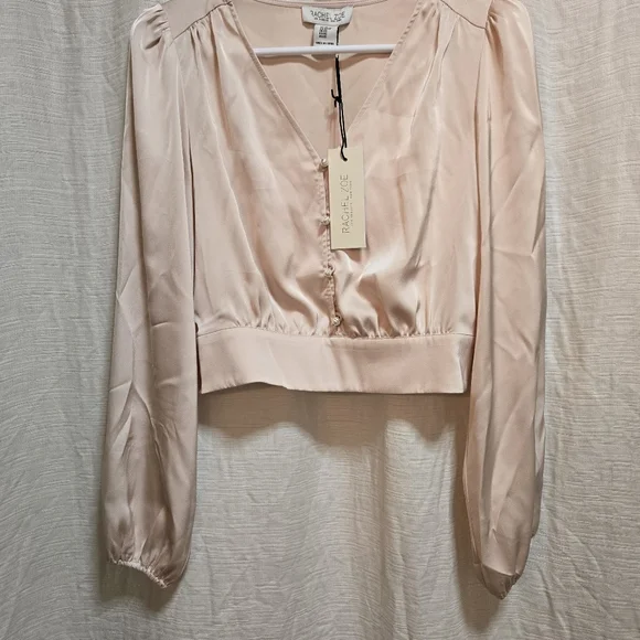 Rachel Zoe Women's Blush Satin Blouse - Picture 1 of 5